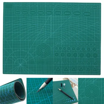 

PVC A2 Cutting Mat 18"x24" Multipurpose Self Healing Cutting Mats for Quilting Double-Sided 5-Ply Durable Paper Mat for Cutting