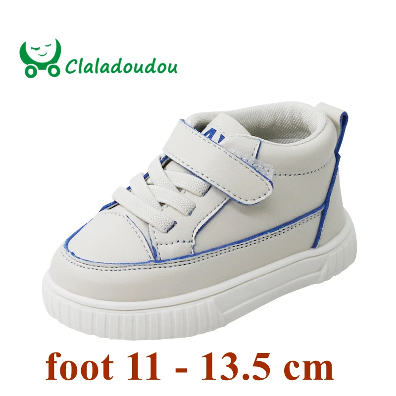 Claladoudou/брендовые кроссовки для мальчиков 12-14 см, модная белая обувь для маленьких девочек, осенняя повседневная детская обувь для девочек 0-2 лет