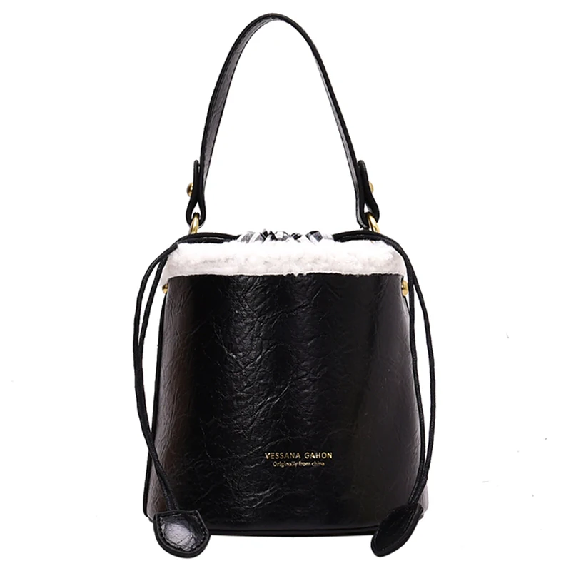 

iVog New Arrival Everyday Ladies Small Shoulder Messenger Handbag Geometric Black louis Bucket Bags for Women 2019