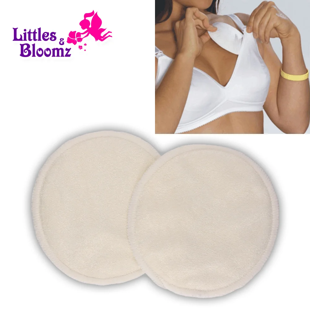 Soft Bamboo Washable Reusable Nursing Breast Pad 4pcs Breastfeeding Absorbent Waterproof Stay Dry Cloth Pad,breast pads,milk pads