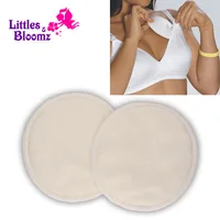Littles&Bloomz Soft Bamboo Washable Reusable Nursing Breast Pad $2.99=4pcs Breastfeeding Absorbent Waterproof Stay Dry Cloth Pad 1