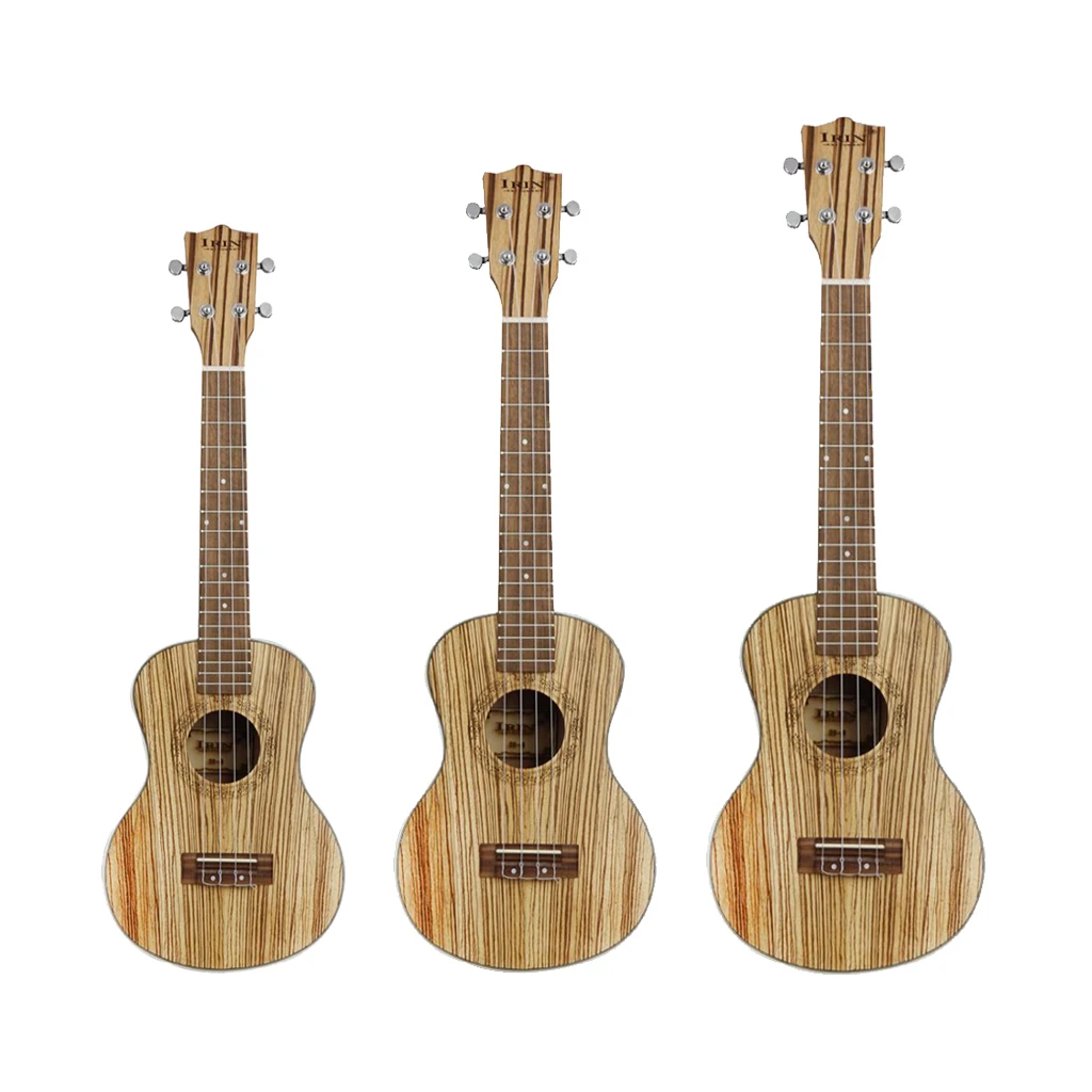Zebra Wood 21/24/26inch Ukulele Musical Instrument for Beginners