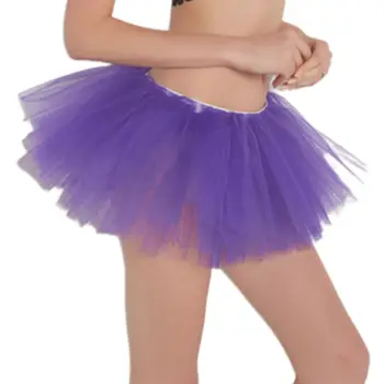 

Candy Color Cake Mini Dress Women 5 Layers Tulle Ballet Dance Puffy Tutu Skirt