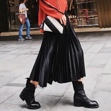 Юбки женские юбки женские faldas mujer moda зимние женские гофрированные длинные юбки длинные юбки для женщин