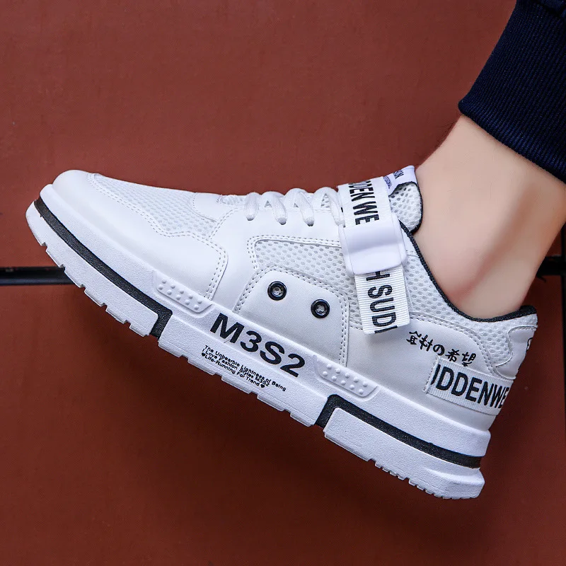 

[Hot Selling Combination] Autumn MEN'S SHOES 2019 New Style White Shoes Men's Sports Casual Trendy Shoes Breathable Mesh Shoes M