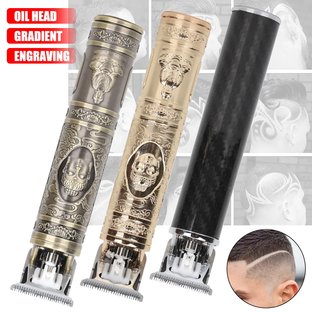

Digital Hair Trimmer Rechargeable Close-Cutting Electric Hair Clipper Barbershop Cordless 0mm T-Blade Baldheaded Outliner Men