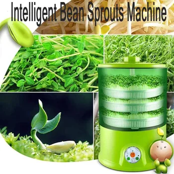 

1PCS Bean Sprout Machine Automatic Large Capacity Bean Sprouts Bucket Useful 3 Layers Intelligent Sprouts Machine Product 25w
