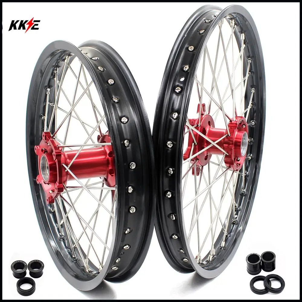 21/18 SPOKED ENDURO колеса диски набор для Бета RR 2013 2020 красные алюминиевые