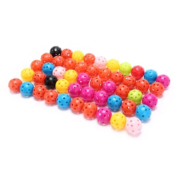 

50pcs Colorful Golf Training Balls Plastic Hollow Kids Playing Ball Indoor Outdoor Practice Aid for Tennis Golf 4.1cm