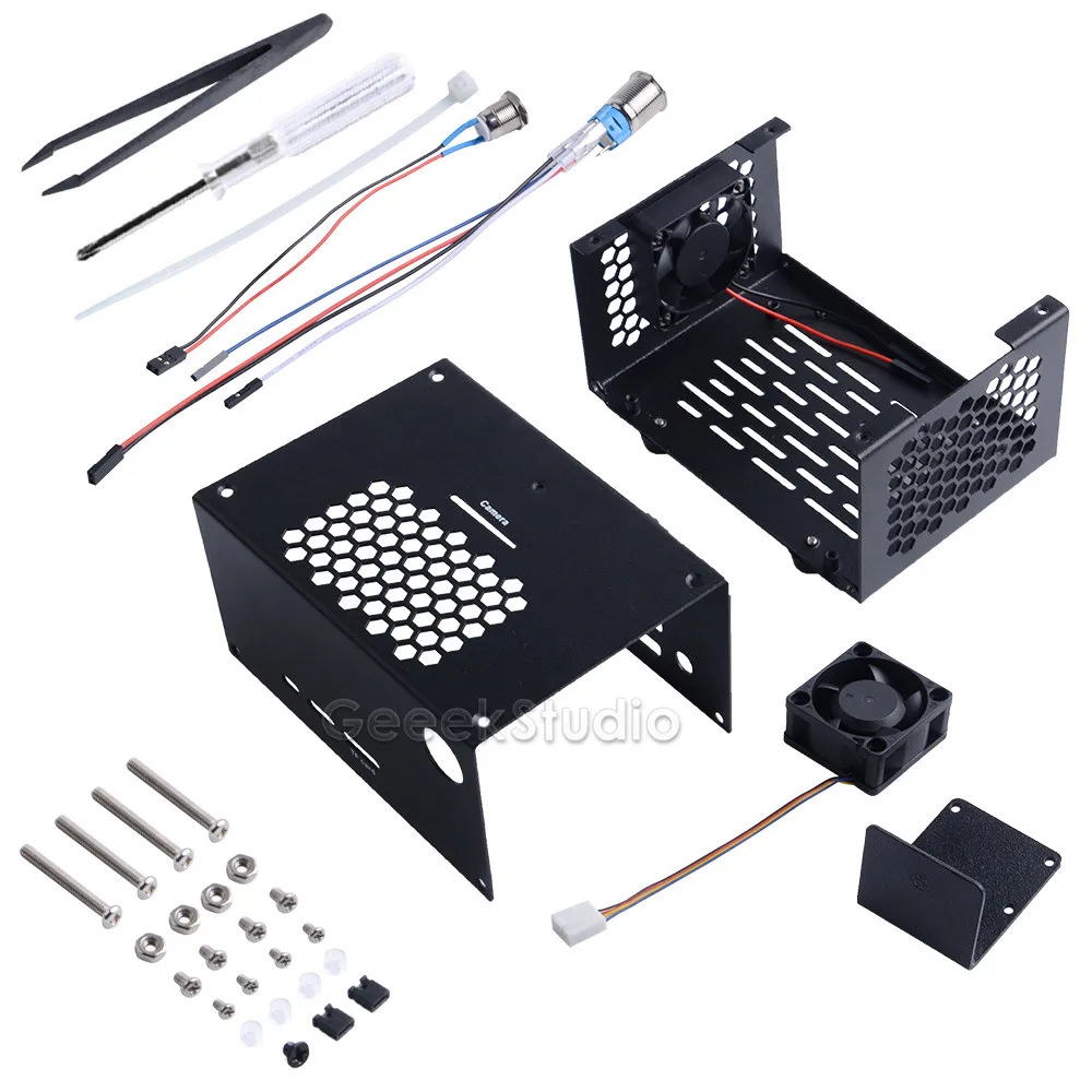 Новый Алюминиевый чехол для NVIDIA Jetson Nano Defender с тихим вентилятором 4010 4020 теплоотвод
