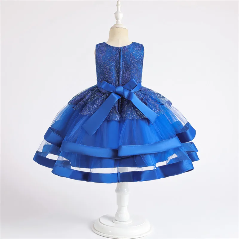Детское праздничное платье-пачка принцессы для девочек; детское кружевное платье с вышивкой на год; элегантное платье для девочек; одежда для маленьких девочек