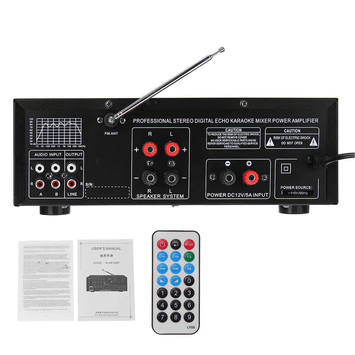 2000 Вт 5 0 bluetooth 2 канальный аудио hi fi усилитель стерео 326BT 12 В/220 В AV динамик с