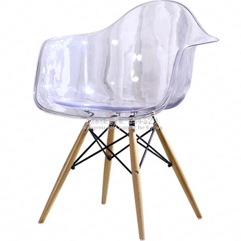 

29%Simple modern home back dining chair plastic transparent crystal lounge chair modern meeting office lounge chair