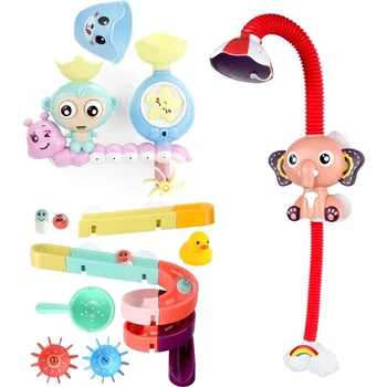 Baby Bath Toy Elephant Spray Toddler Electric Shower Boys Swimming Water Toys Yellow Duck Cute Turtles Dinosaur Egg for Kids 1