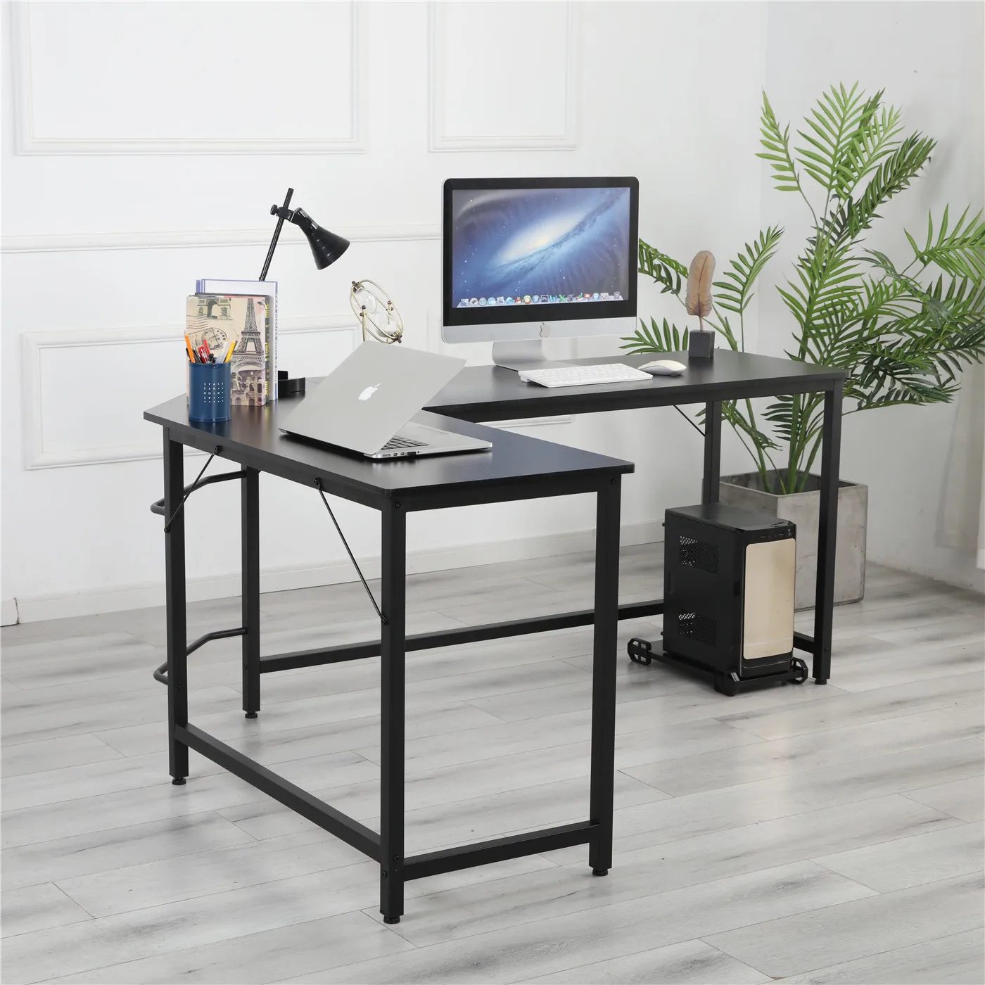 soges bureau , matériau en bois, en P2, facile à assembler, bureau  d'ordinateur de bureau, table