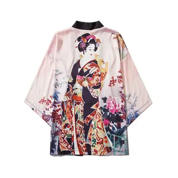 

Japanese Kimono Style Men Summer Haori Loose Shirt Women Samurai Cardigan Chinese Traditional Coat Clothing Asian Janpan Clothes