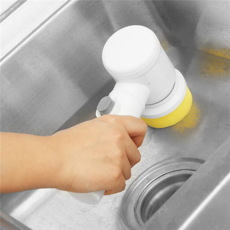 Ручная электрическая Чистящая щетка для мытья кухонных стекол, чистящее средство для отжима, бытовой чистящий скребок, инструмент для туалета, предмет домашнего обихода