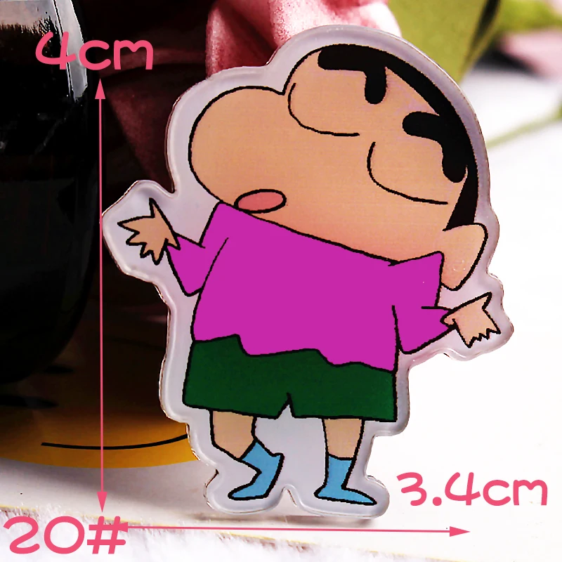 Y13-20 1 шт. Crayon Shin-chan мультфильм милые значки акриловые значки для рюкзака значки, одежд пластиковый значок Kawaii булавка брошь значок Y13 - Цвет: Y13-20