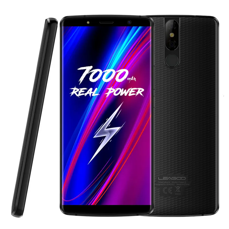 LEAGOO POWER 5 смартфон 5,9" FHD+ 6 ГБ ОЗУ 64 Гб ПЗУ Android 8,1 MT6763V Восьмиядерный 7000 мАч 13 МП Беспроводная зарядка для мобильного телефона - Цвет: black