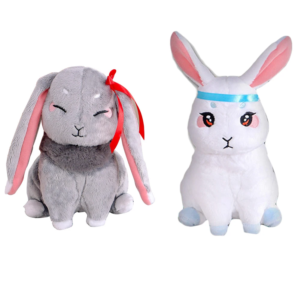 2 pcs Mo Dao Zu Shi Rabbit Plush Dolls Grandmaster of Demonic Cultivation Wangji Wuxian Rabbit Plush Dolls