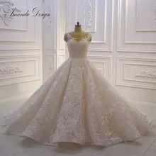 Аманда дизайн халат mariage femme богемный свадебный наряд с кружевной отделков рукавов Кружева свадебное платье