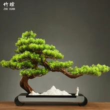 Zen roślina ogrodowa sosenka na powitanie gości Rockery dekoracja biurka nowe chińskie drzewo sztuczne sztuczne rośliny do wystroju domu