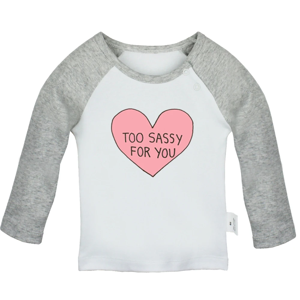 Розовые футболки для новорожденных с надписью «Love Too Sassy For You All I Care About Are You» цветные футболки с длинными рукавами для малышей