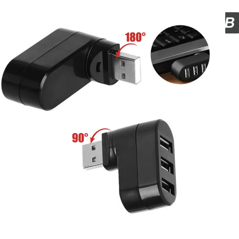 Usb хаб вращающийся высокоскоростной 3 порта USB несколько концентраторов 2 0