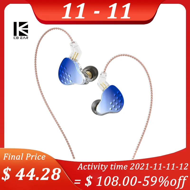 PROD 1005003045511937 KBEAR Robin Headphone 10mm 1DD +4BA Hybrids
In-Ear Monitors 2Pin 0.78mm Earphone Zinc Alloy Electroplated Cover
Earbuds Upgrade