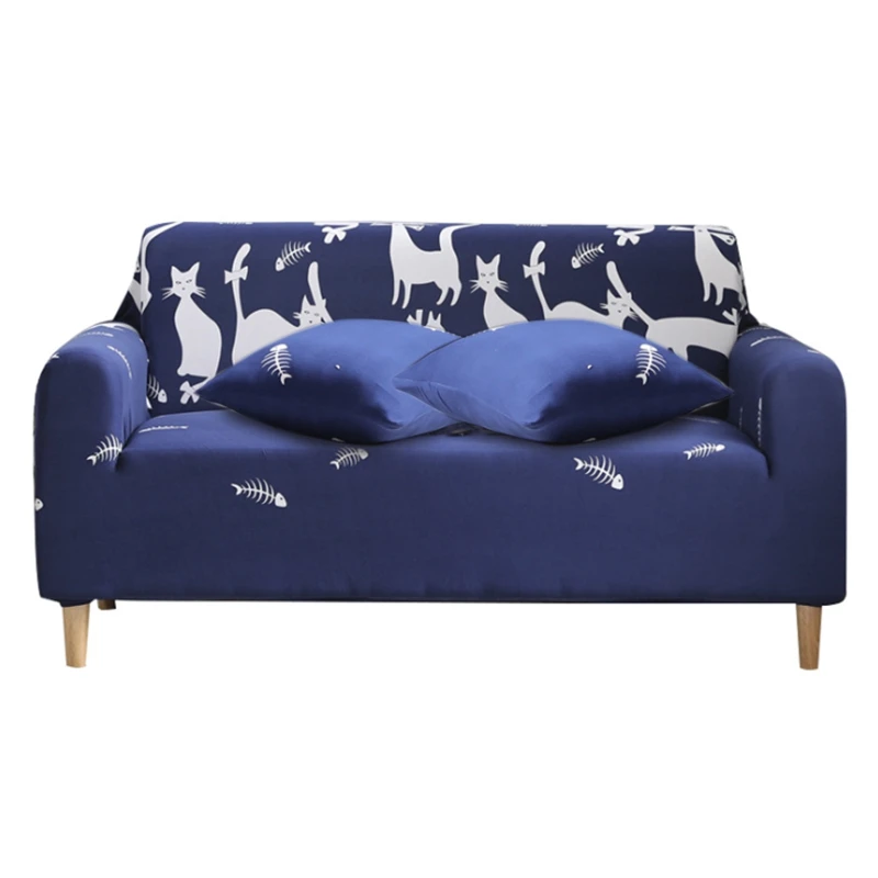 Cartoon Print Stretch Sofa Cover Stretch Sofa Cover Sofa Set with 2 Pillowcase All-Inclusive Sofa Cover