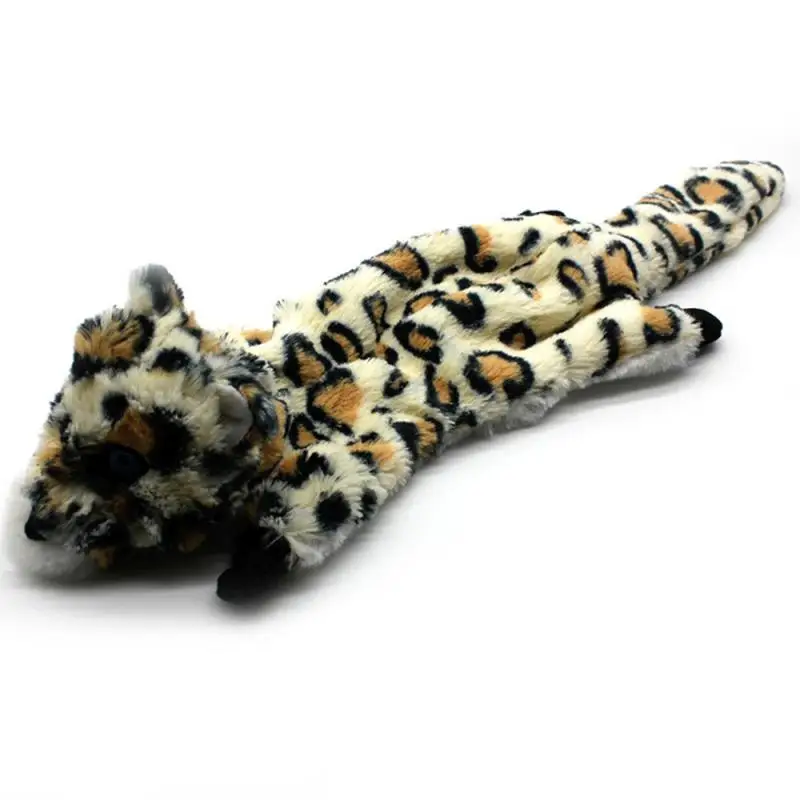 Big Leopard Игрушки в форме животных подарочный набор большой/маленький не плюшевый тигр Фокс хонкинг белка для жевательная игрушка для собак пищалка Собака Игрушка-волк - Цвет: Big Leopard