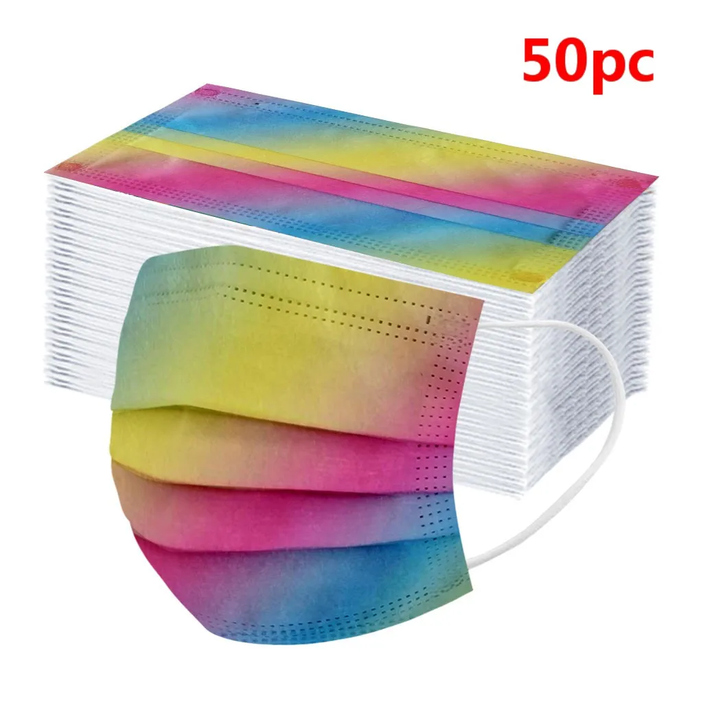 50pcカラフルな使い捨て顔のmaksのため大人の良質と低価格顔のmaks暖かいスカーフマフラーヘッドバンドバンダナ