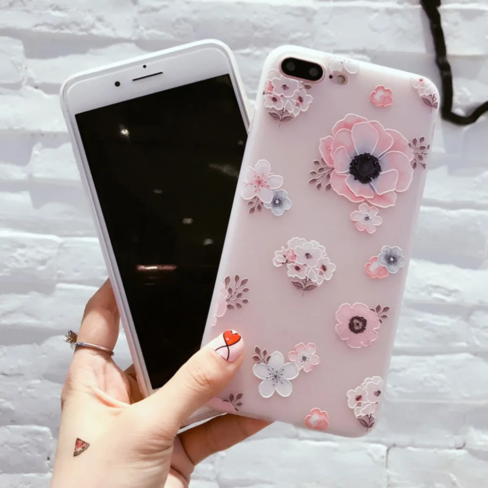 浮雕花朵手机壳iphone 华为 vivo 4