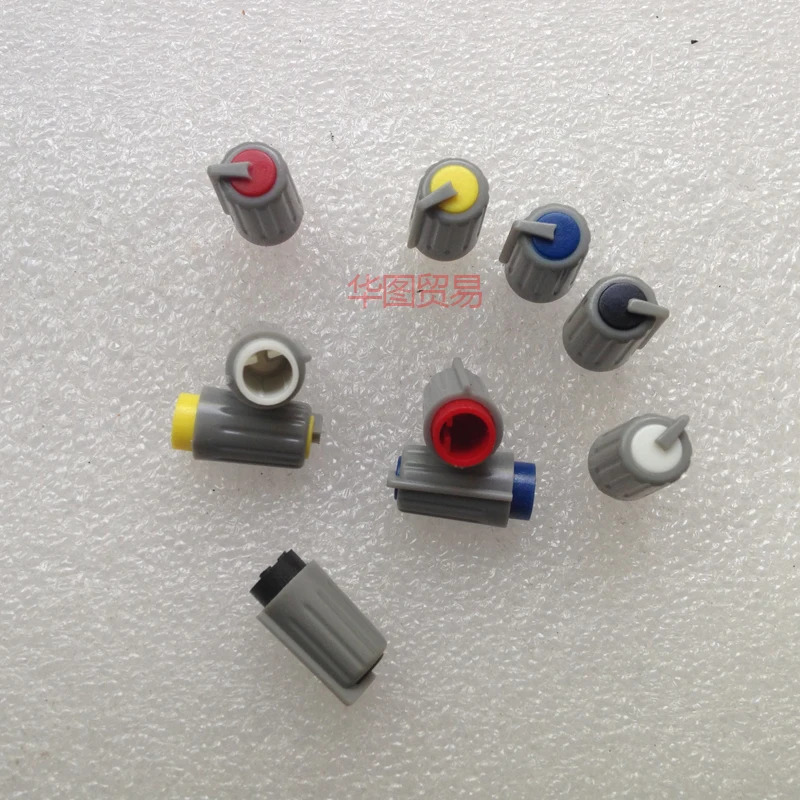 

12pcs Rotary Potentiometer Bulge Knob Cap D Hole / Mixer 270 Degree Knob Audio Volume Adjustment Switch Knob Cap