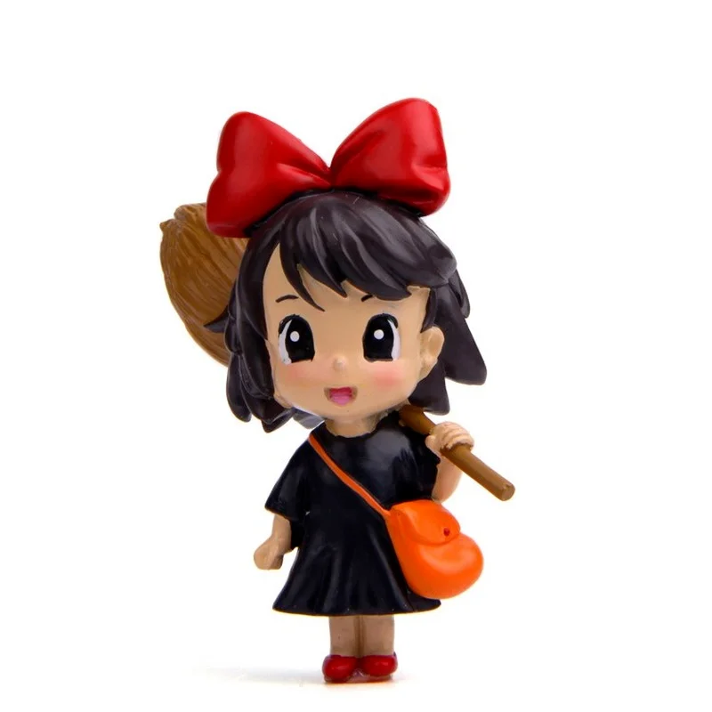 1 Pcs Kawaii Anime Kiki Delivery Service Broom Witch Little Girls Mini Figure Dolls House Miniature Landscap Model Decor Toys | Игрушки и