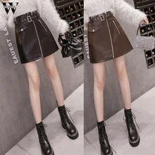Womail юбка весна новая тонкая высокая Талия Женская из искусственной кожи Офисная Женская юбка женские мини-юбки Повседневные прямые короткие юбки N25