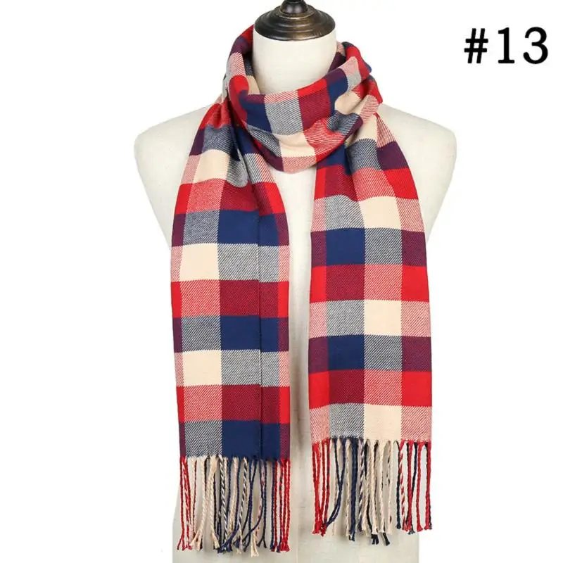 neue Marke Frauen зимняя шаль Warme Пашмина бандана feur Damen Cashmere Schals Dicke Halstuch Weiche Stricken Echarpe Hija - Цвет: 2