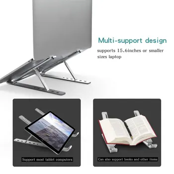 

Laptop Stand Height Adjustable Aluminum Laptop Riser Holder Portable Ergonomic Notebook Height Adjustable