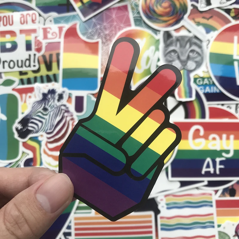 100pcs rainbow sticker 4
