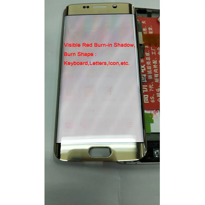 

Super Amoeld LCD For Samsung Galaxy S6 Edge LCD G925 G925F SM-G925F Red Burn Shadow Display with Touch Screen Digitizer Assembly