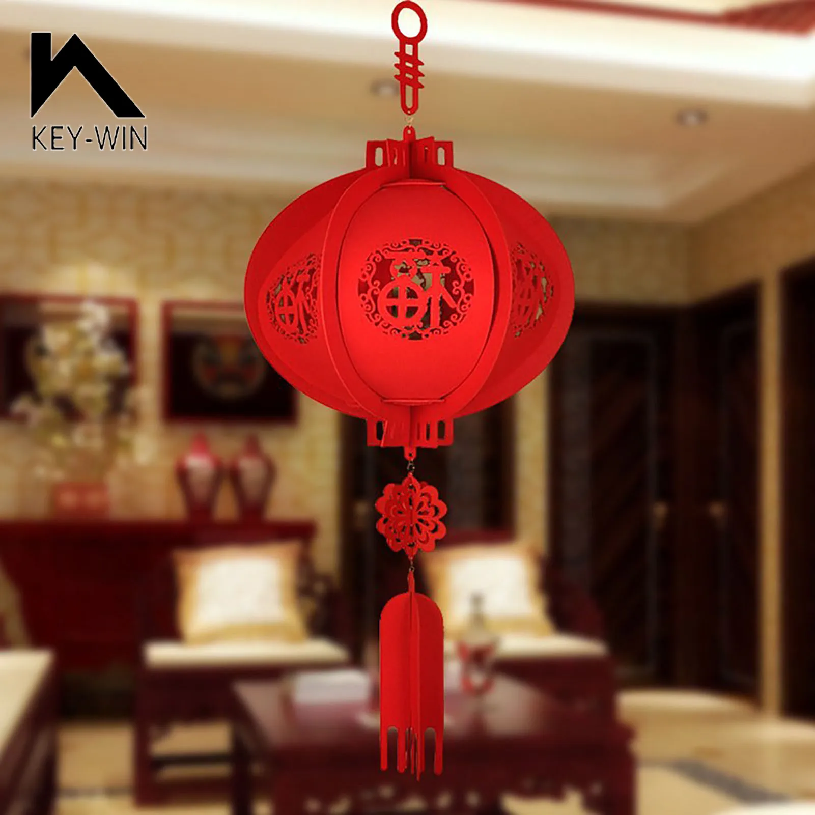 2021Three-dimensional Blessing Lantern Non-woven Palace Chinese New Year Supplies Decoration | Дом и сад