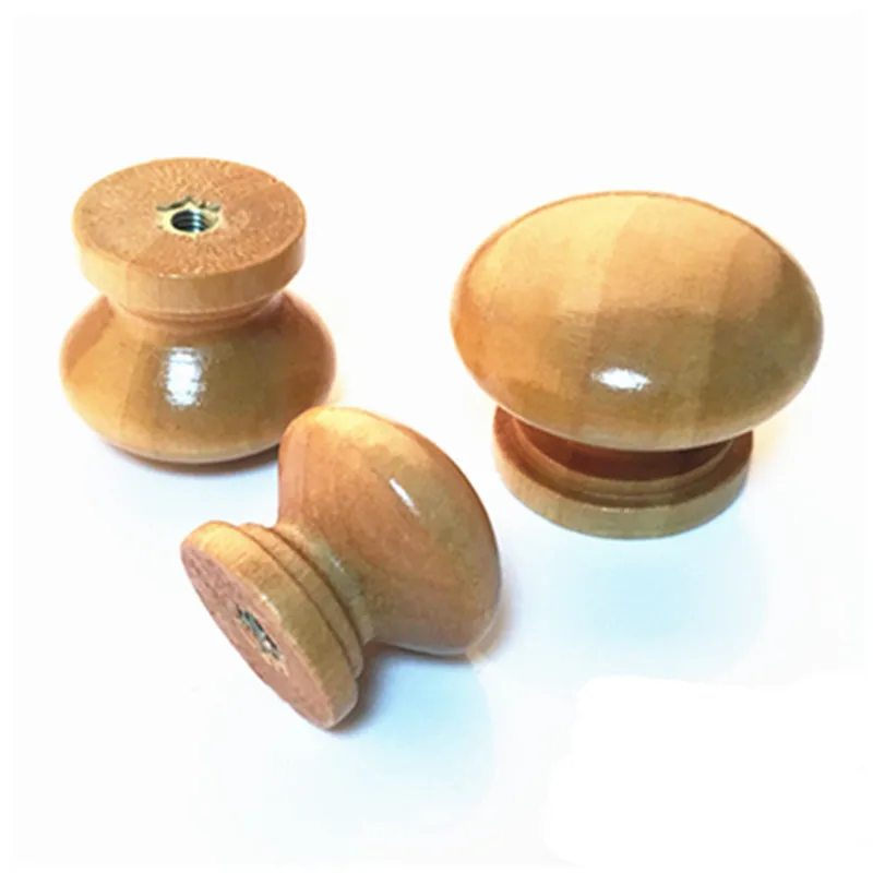 35mm High Quality Wood Handles for Drawer,Bedroom Wardrobe Bedside Cabinet Pull Furniture Door Smooth Knob Discount Trade Price