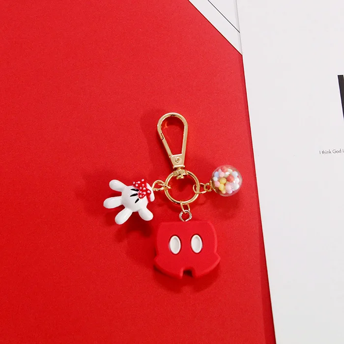 Disney Cute Creative Mickey Head Pendant Car Keychains Women Girls Charm Bags key Chain Accessories Lovers Keyring Wholesale