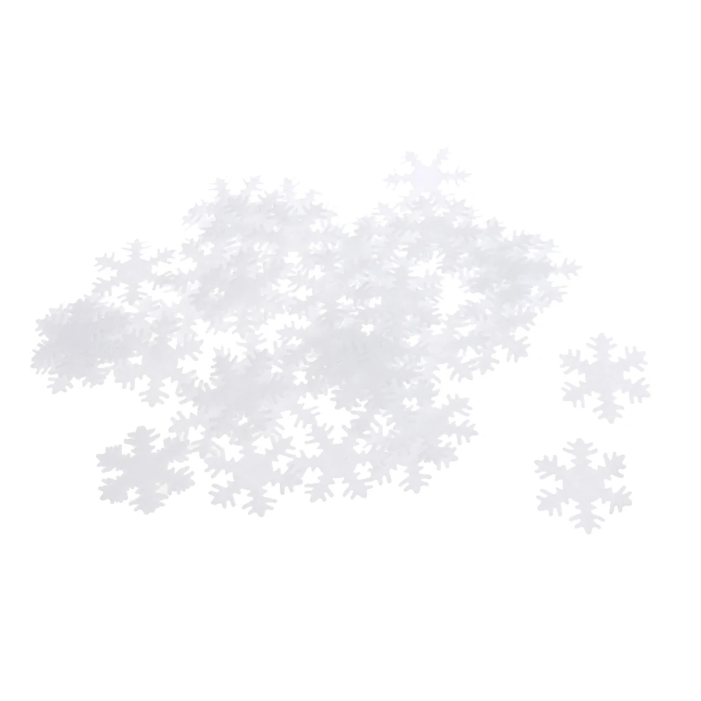 50 Pieces Non-woven Fabric Christmas Snowflake Patch Padded for DIY Xmas Decoration