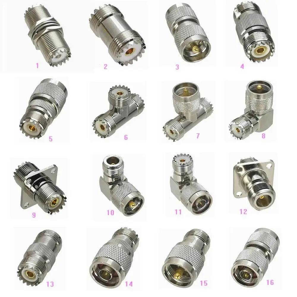 Uhf Male Pl259 Plug To Uhf Female So239 Jack In Series Rf Coax Adapter