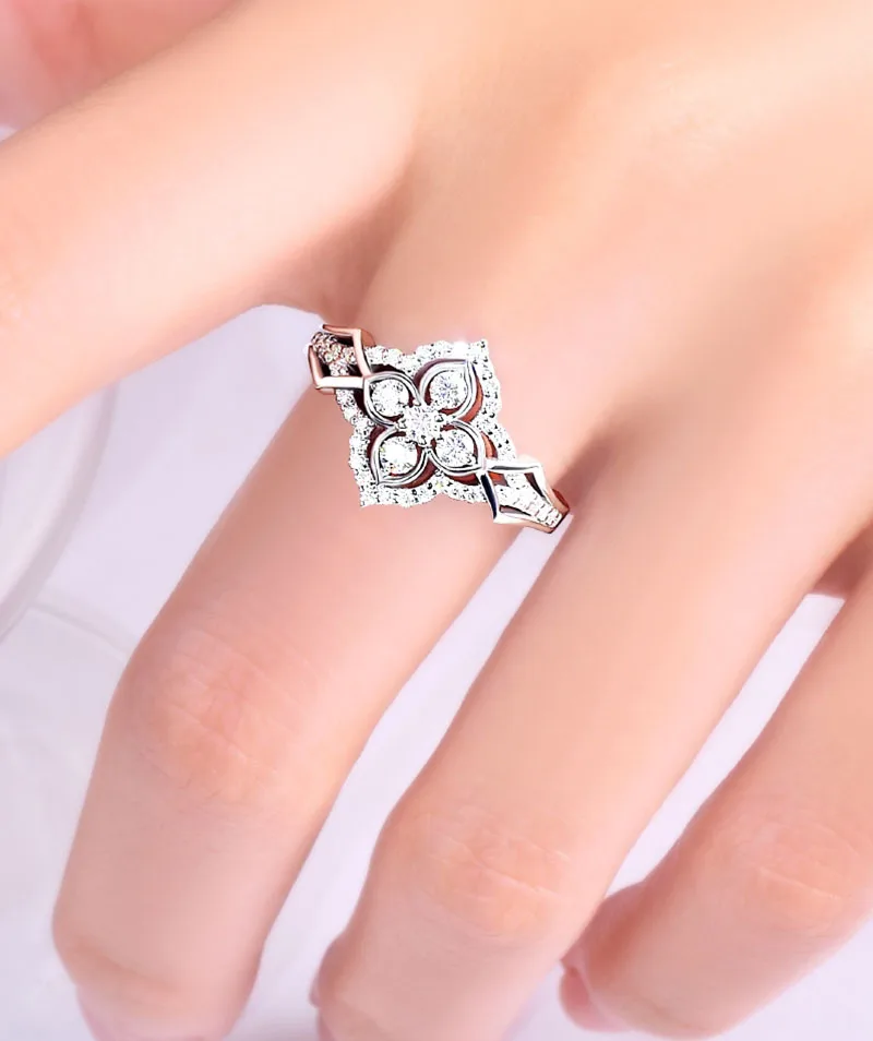 14K Золотое кольцо D color VVS Moissanite кольцо обручальное кольцо с национальным сертификатом D001