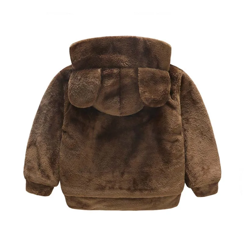 Г. Осенняя хлопковая куртка Детское пальто с мишкой Тедди зимние куртки пальто с капюшоном для девочек тонкая плюшевая куртка с длинными рукавами для мальчиков, пальто для детей