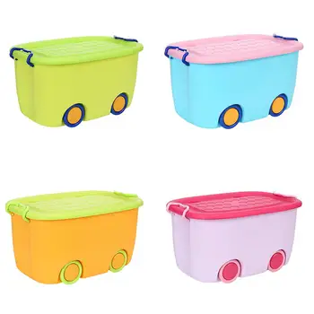

Children's Colorful Toy Box Pulley Anti-deformation Thickened Toy Storage Box Multi-Function Toy Storage Case Can Bear 70KG