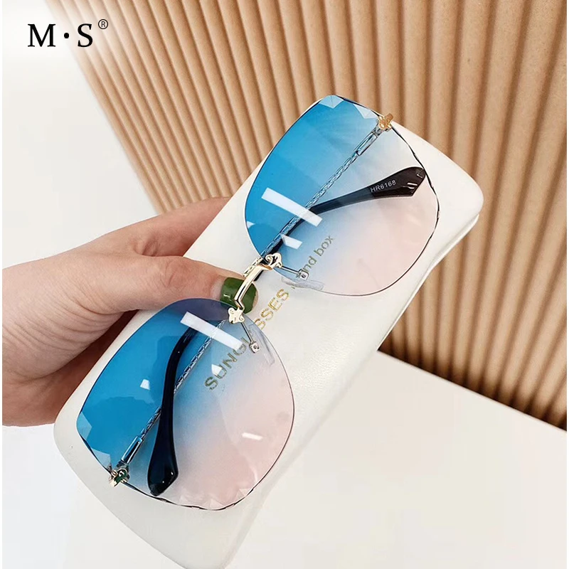 Tanio MS 2021 nowy marka projektant Vintage okulary przeciwsłoneczne damskie