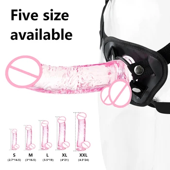 Strap-On Realistic Penis Erotic Soft Jelly Dildo G-Spot Stimulator Female Masturbator Anal Butt Plug Dick Sex Toys for Adult 18+ 1
